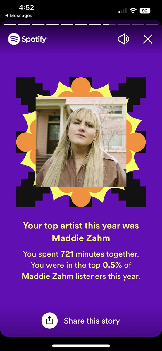 The amount of love I have for <a href="/maddiezahm/">Maddie Zahm</a> is unreal, and spotify just proves it! 🥰