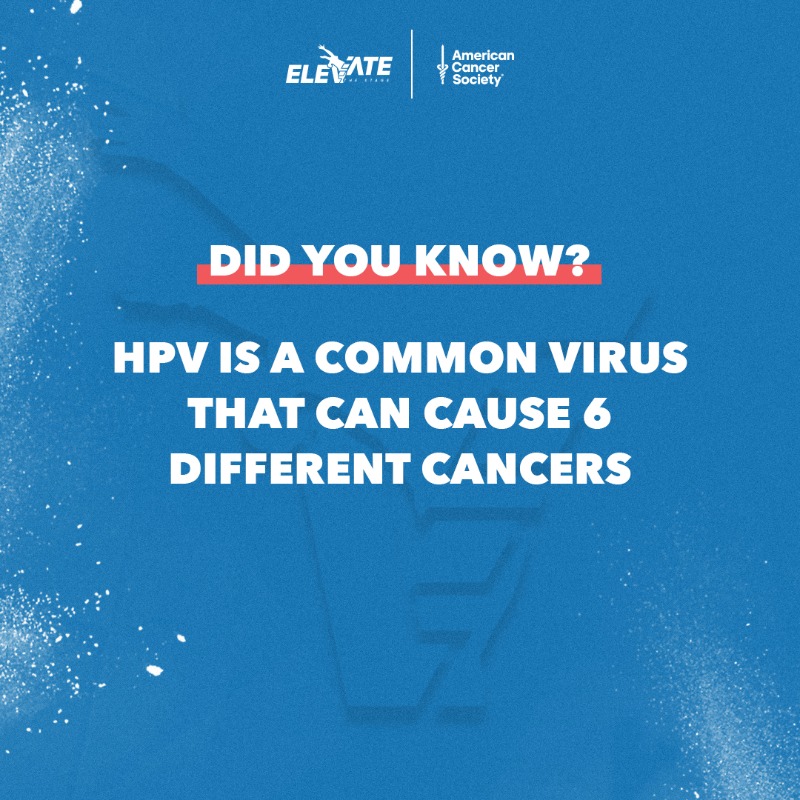 ElevateTheStage's tweet photo. #ElevatetheStage & @AmericanCancer aim to raise awareness and provide information on preventative care from cancer.
#HPV vaccination is cancer prevention.
The human papillomavirus (HPV) is a common infection that can cause 6 types of cancer.
#ElevatetheStage #HPVCancerFree