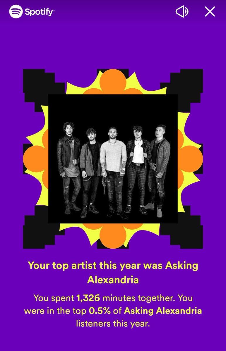 VikingPoet_'s tweet photo. When you are in the top 0.5% of @AAofficial listeners in the UK on #spotifywrapped2022 I see it as an achievement as they are still my favourite band.
Since #StandUpAndScream when I first heard them.
And one of my most prized possessions is a signed poster from them 🤩💪🎆 https://t.co/Sjlc71jQd7