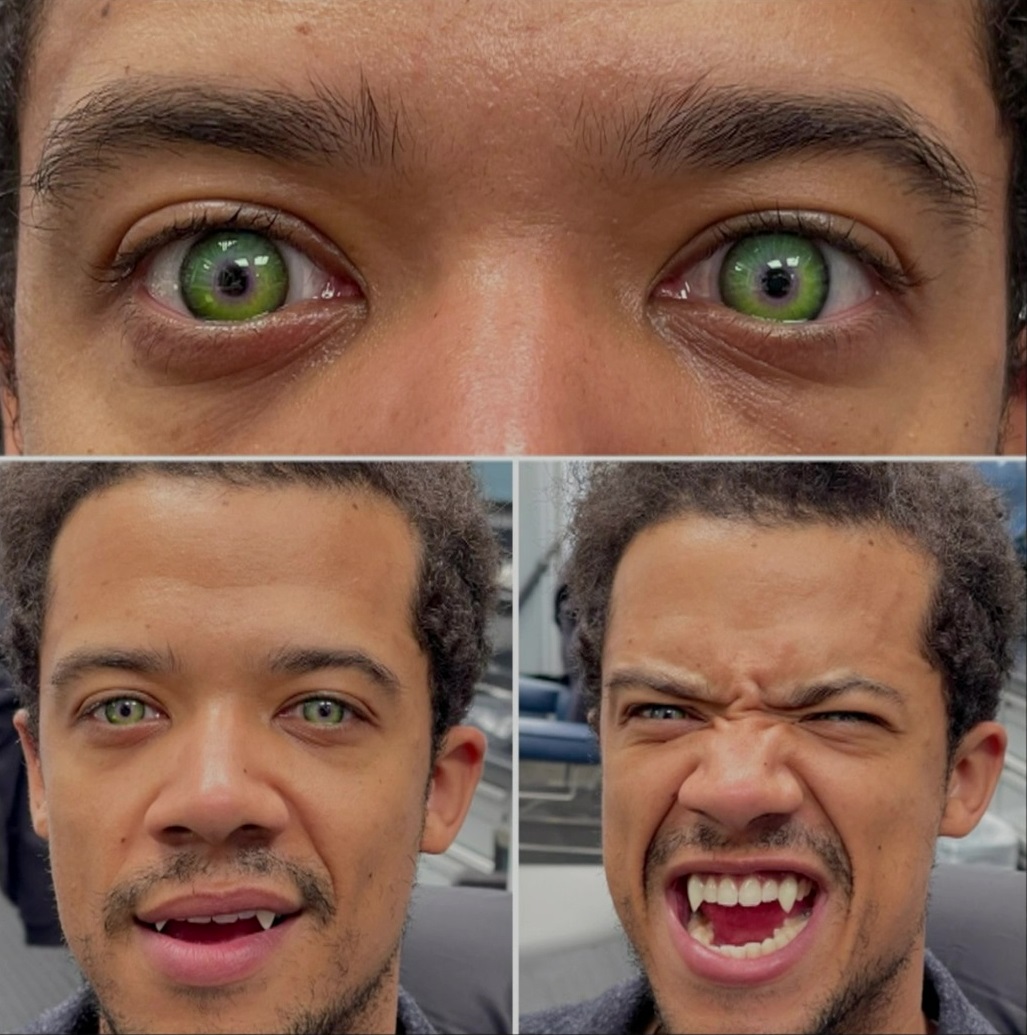 Jacob Anderson's contact lenses and fangs test.
#InterviewWithTheVampire #IWTV #JacobAnderson #Louis