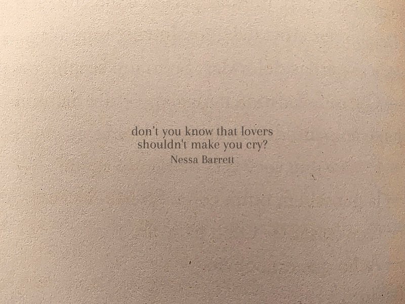 do you really want to hurt me? - nessa barrett