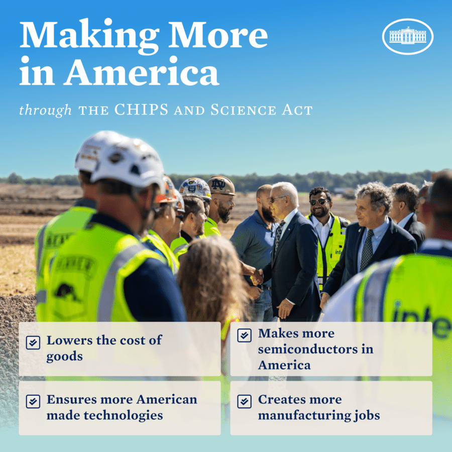 RepDebDingell's tweet photo. .@POTUS & Congressional Democrats passed the landmark CHIPS & Science Act to lower costs, create jobs, & #BuildAmerican.
Smart democratic policies are ushering in a manufacturing BOOM with over 700,000 manufacturing jobs created under President Biden. https://t.co/xsci3xcd5G