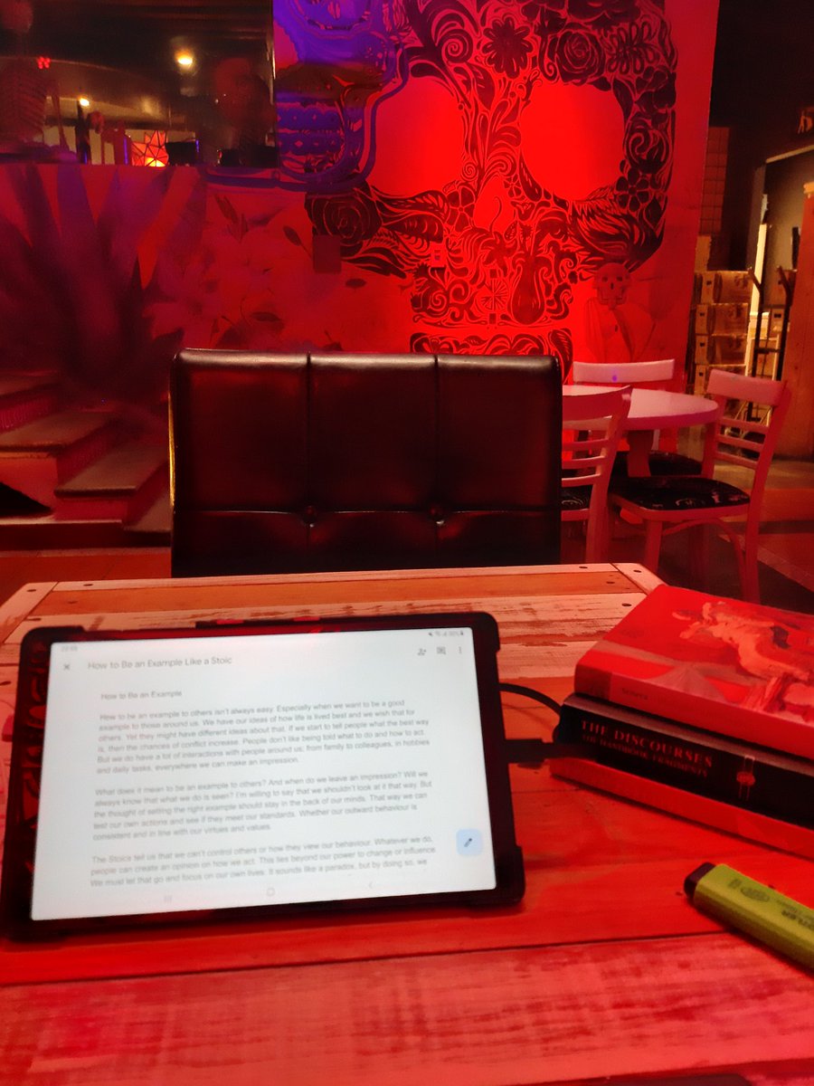 Just another day in the office...

Have I become a digital nomad?

Perhaps...

But I see myself as a citizen of the world doing his thing.

And I bring my friends along, #Marcusaurelius #Epictetus #Seneca