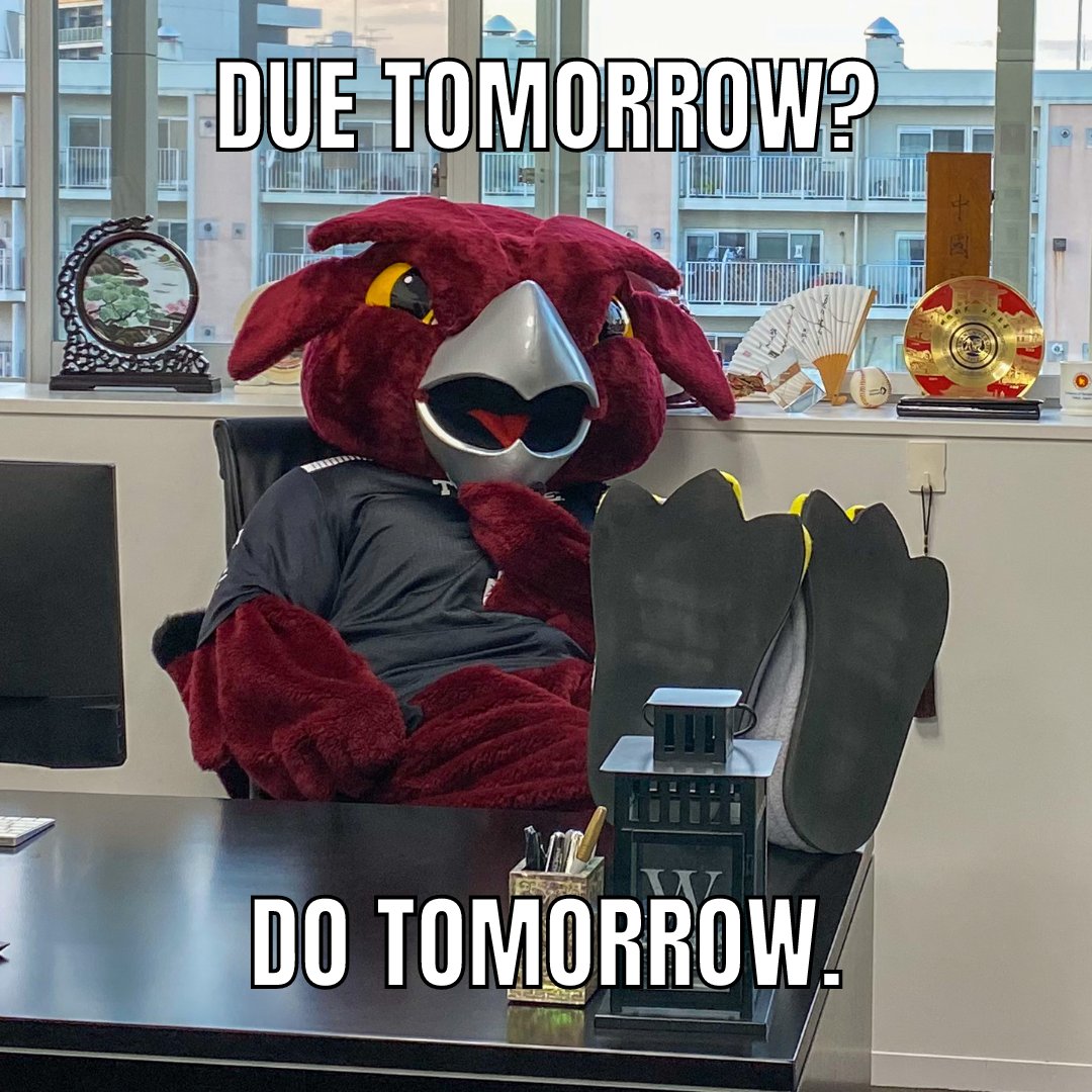 templeunivjapan's tweet image. Just kidding. Good luck with finals, Owls! 🦉
皆さん、期末試験頑張ってください！🦉 

#finals #endofthesemester #期末試験 #学期末
