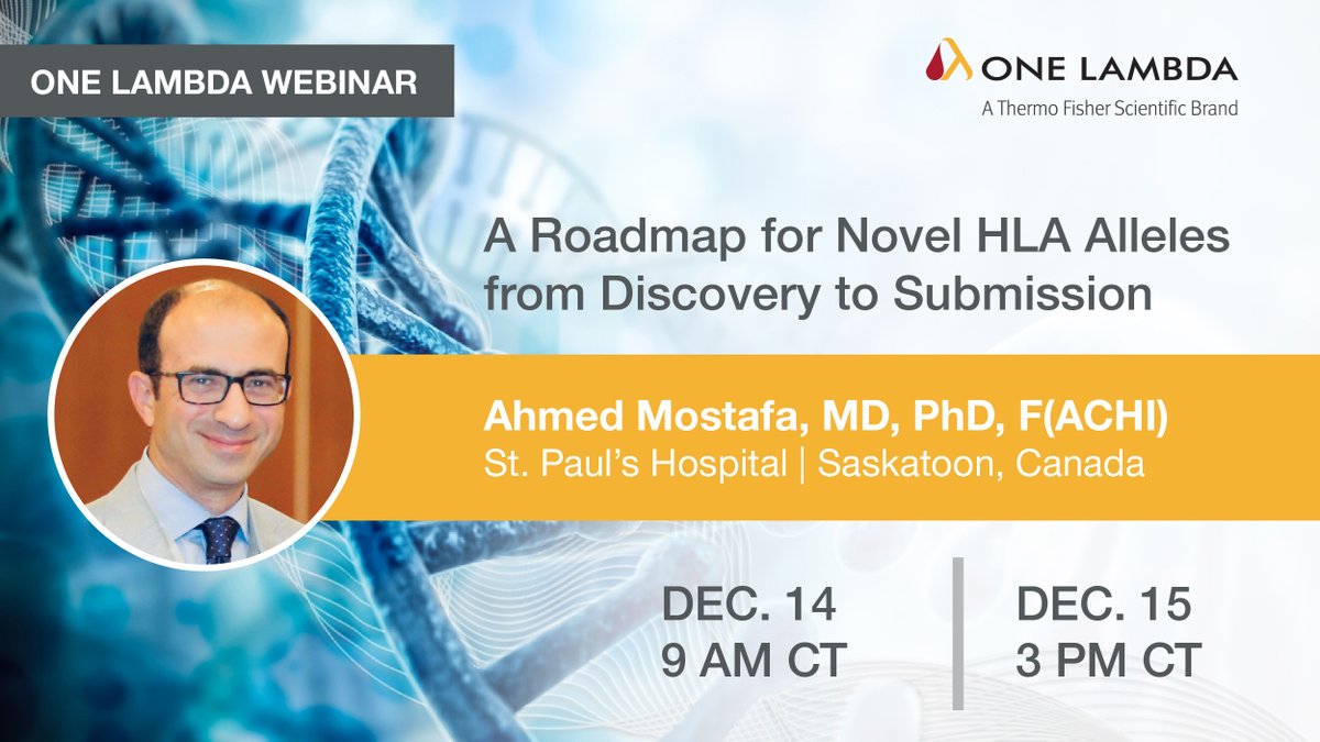 In our upcoming webinar, Dr. Mostafa will define what constitutes a novel allele and demonstrate how to identify novel alleles using the TypeStream Visual™#NGS Analysis software + the process of using TSV to submit the allele to the IPD-IMGT/HLA database. ow.ly/vn5X50LRLaC