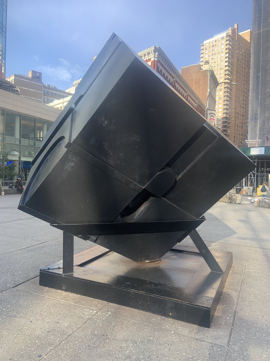 Stuart39906233's tweet photo. WHAT A HEARTBREAKER💔 The Astor Place Cube in the care of @NYC_DOT The rotating interactive sculpture has been pushed by millions since installed in ‘67. Then DOT removed it 4 service & this is what it is now. THIS is the agency going to be put in charge of #outdoordining WTF? https://t.co/PFQ34ZUcMX