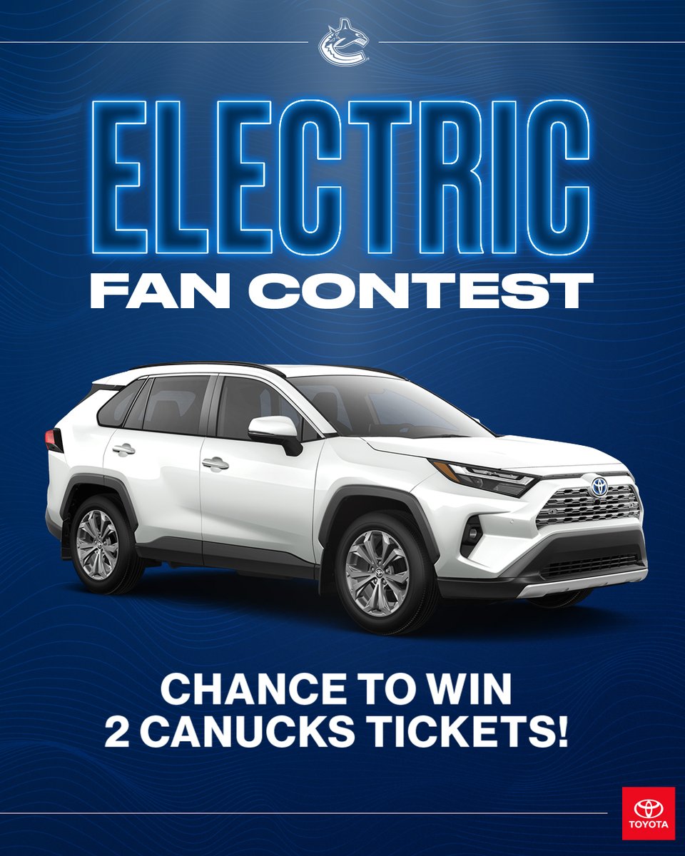 ⚠️ Contest Time ⚠️
<a href="/ToyotaPacific/">Toyota Pacific</a> wants to bring you closer to the action! 

Enter to win:
- 2️⃣ lower bowl tickets for Dec 27
- 2️⃣ $50 food &amp; beverage gift cards

ENTER NOW | canucks.com/electricfan