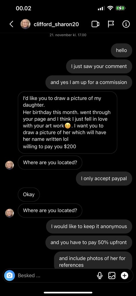 MaatStudio26's tweet photo. @KosukeKurokami had something similar but with a daughter for her so called birthday. And since this sound already suspicious because the person wrote in a comment instead of directly reaching out, so with a help of a friend of mine, we used like 4 accounts in total to confirm it was a scam https://t.co/VL7ShxLgff