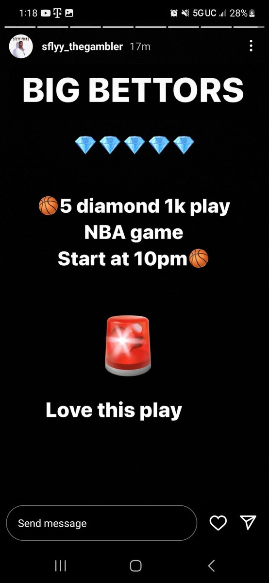 sflyypicks's tweet photo. Feels like money
DM to get this pick cashapp only
#sflyypicks #nba    #nbapicks #SportsGambling https://t.co/j7cDFpAu0U
