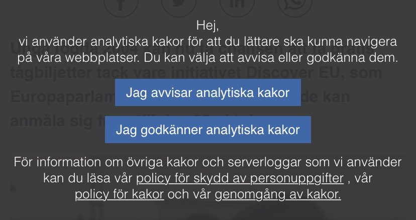 fjomp77's tweet photo. Discuss all you want men när allt kommer kring så handlar det om ifall vi avvisar eller godkänner analytiska kakor https://t.co/u4YBYNuWkX