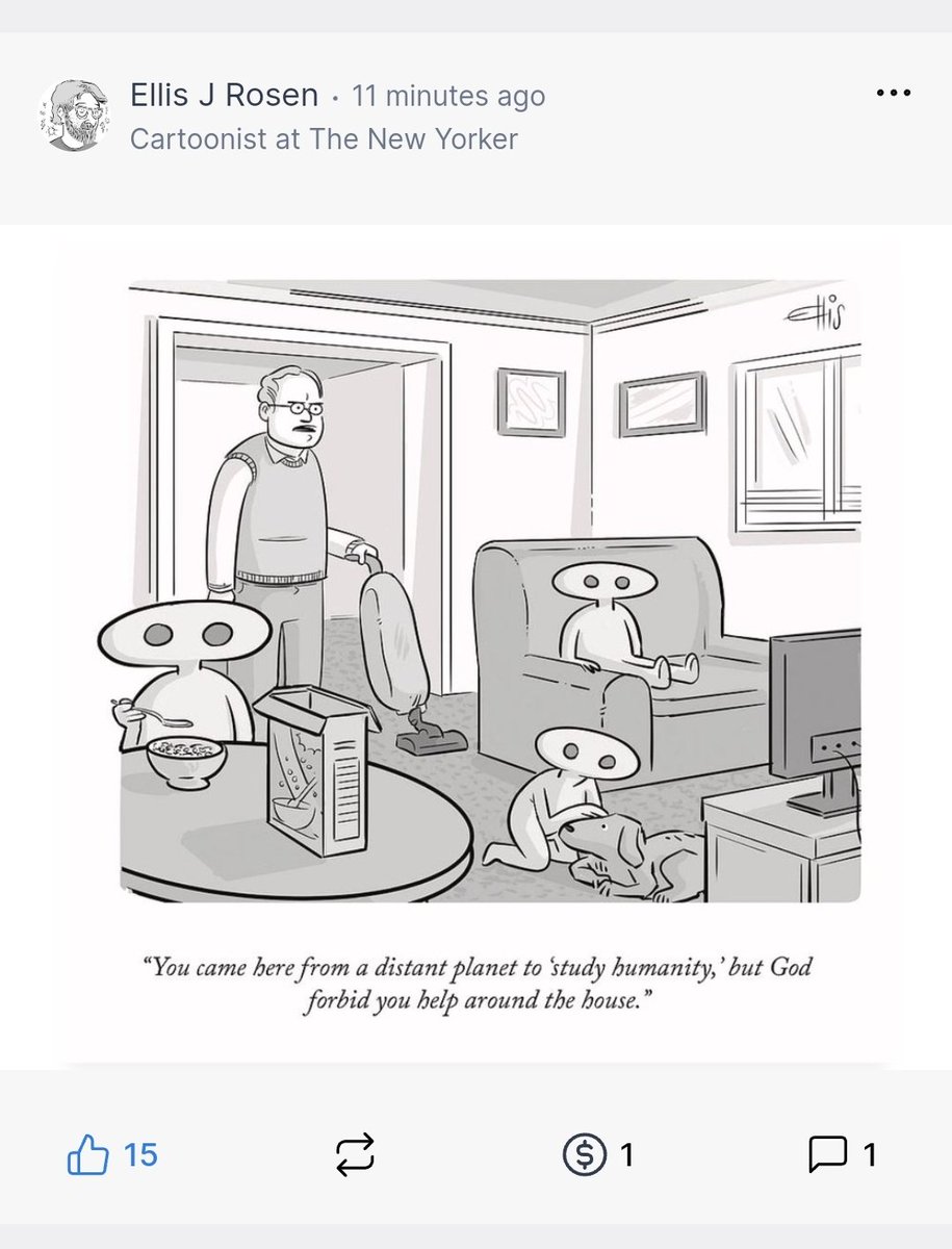 I actually and genuinely LOL'd at this. #Post #NewYorkerCartoons #NewYorker