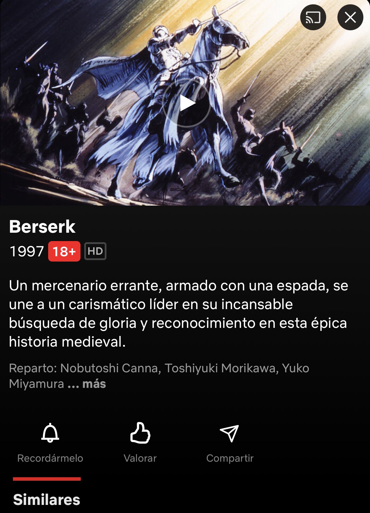 Netflix : excellente nouvelle pour les fans de Berserk
