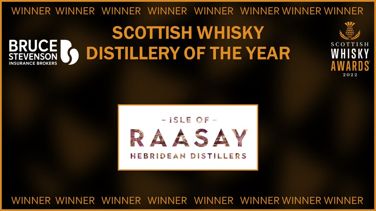 Scottish Whisky Awards (@whisky_awards) on Twitter photo The WINNER of Scottish Whisky distillery of the Year sponsored by Bruce Stevenson @BruceStevenson_ is Isle of Raasay Distillery <a href="/RaasayWhisky/">Isle of Raasay Distillery</a>
#scottishwhiskyawards #whiskyawards #scottishwhisky #scotch #edinburgh #scotland The WINNER of Scottish Whisky distillery of the Year sponsored by Bruce Stevenson @BruceStevenson_ is Isle of Raasay Distillery <a href="/RaasayWhisky/">Isle of Raasay Distillery</a>
#scottishwhiskyawards #whiskyawards #scottishwhisky #scotch #edinburgh #scotland