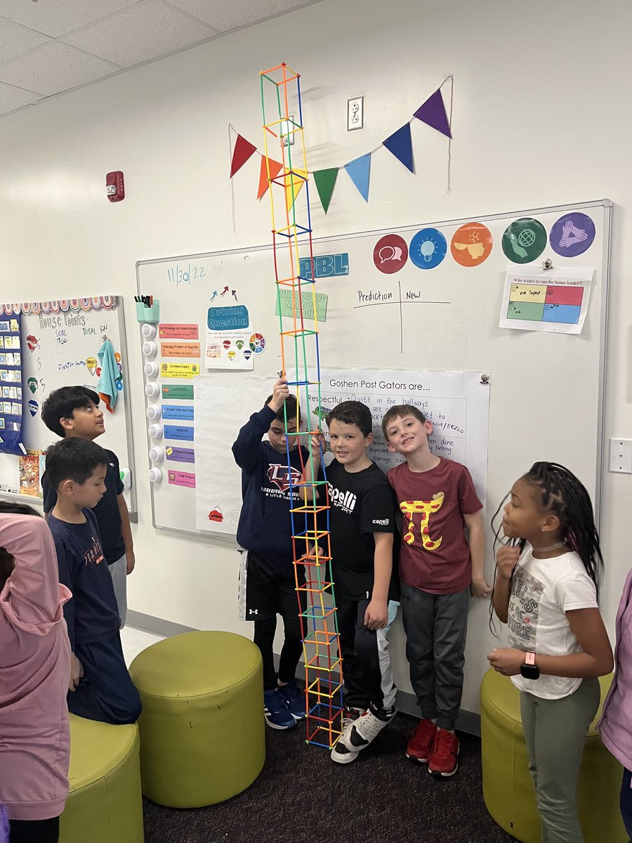 KPavlocak's tweet photo. What began as indoor recess fun quickly evolved to using our 5C’s as we created through collaboration, contribution, used critical thinking, and communication. ⁦@LCPSProLearning⁩ ⁦@GoshenPostES⁩ #gogpgators https://t.co/rpioj0f7qt