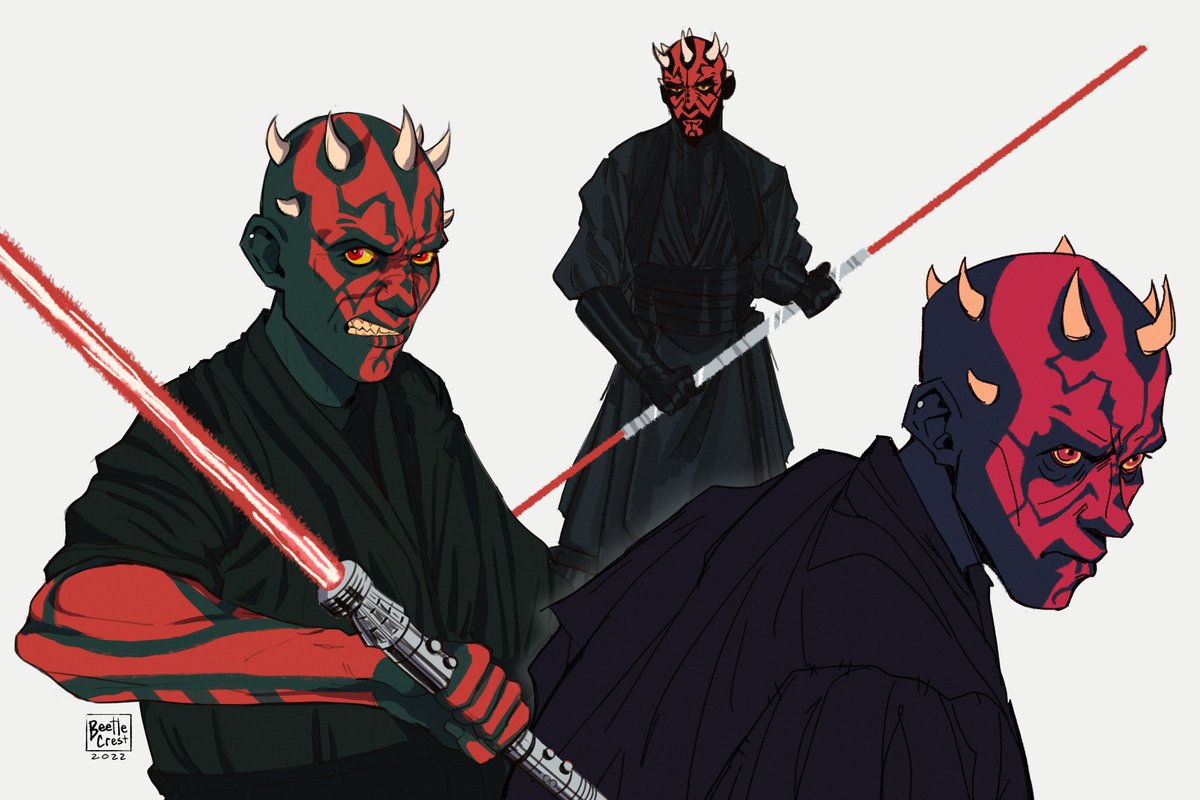 beetlecrest's tweet photo. Darth Maul studies, a rabid feral man I hold in my hand and squeeze gently

#starwars https://t.co/rx2skEVTY7