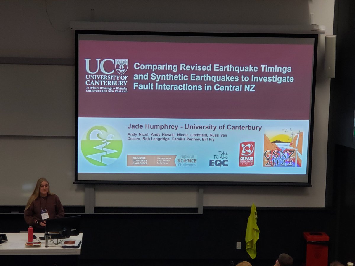 Resilience Challenge (@resiliencensc) on Twitter photo "How does the 300,000 year long synthetic earthquake catalogue compare to the ~4,000 year long geological record of historic earthquakes in the Wellington region, and can it help us fill in the gaps?" asks PhD student Jade Humphrey of <a href="/UCNZ/">University of Canterbury</a>. #GSNZ2022 "How does the 300,000 year long synthetic earthquake catalogue compare to the ~4,000 year long geological record of historic earthquakes in the Wellington region, and can it help us fill in the gaps?" asks PhD student Jade Humphrey of <a href="/UCNZ/">University of Canterbury</a>. #GSNZ2022