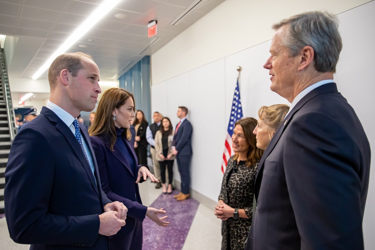 MAGovArchive's tweet photo. It was wonderful to welcome Their Royal Highnesses the Prince and Princess of Wales to Boston this afternoon on behalf of the Commonwealth. Massachusetts is a national leader in climate change and innovation, and we are excited to host the @EarthshotPrize here. https://t.co/vQwaOT9iJV