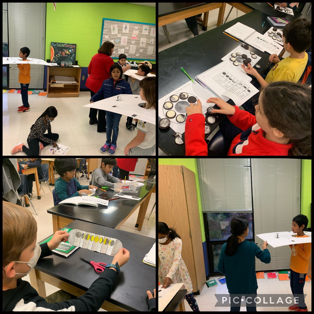 4th grade had a great time exploring moon phases today in the LWE STEM lab! #LWESTEM