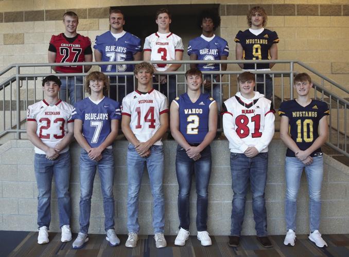 Congrats to Wahoo All Area Offensive Players:
1st Team Dane Jacobsen, Thomas Spears, Braxton Buck.
2nd Team Drake Zimmerman, Nate Upton, Isaac Carson, Jaden Wilsey
#playwithHEART
#buildOURhouse
#AGRise