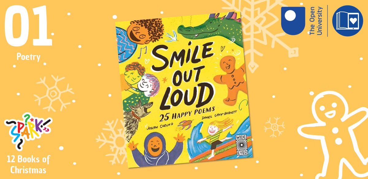 Our first book of Christmas in the poetry long list is the wonderful Smile out Loud from @JosephACoelho. This collection is brimming with poems to make everyone smile - great to share and read aloud! @QuartoKnows @charliehacking