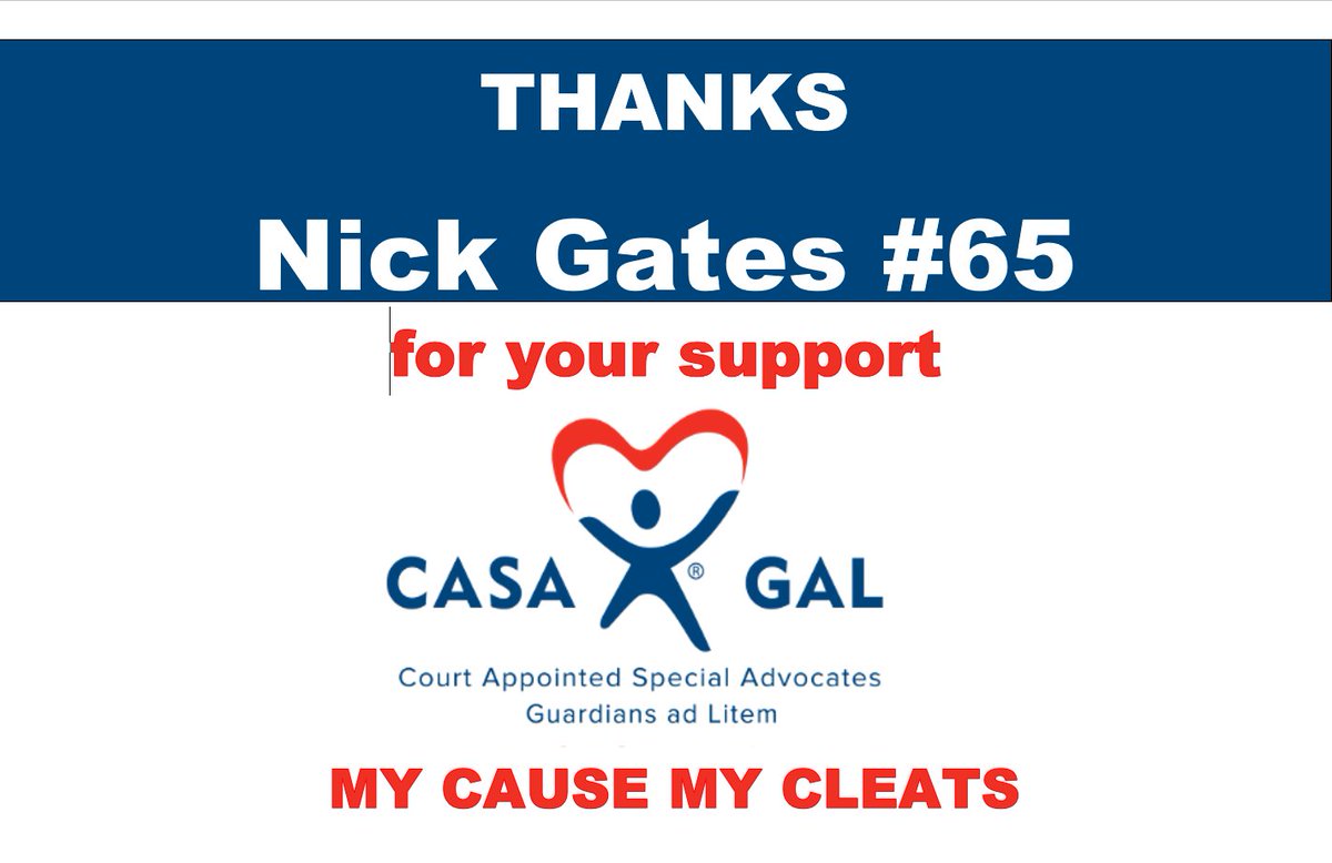 casalasvegas's tweet photo. Big thanks to Las Vegas native and New York Giants player Nick Gates for supporting CASA through My Cause My Cleats #NickGates #CASA #volunteer https://t.co/hQsZ5HyzQ3