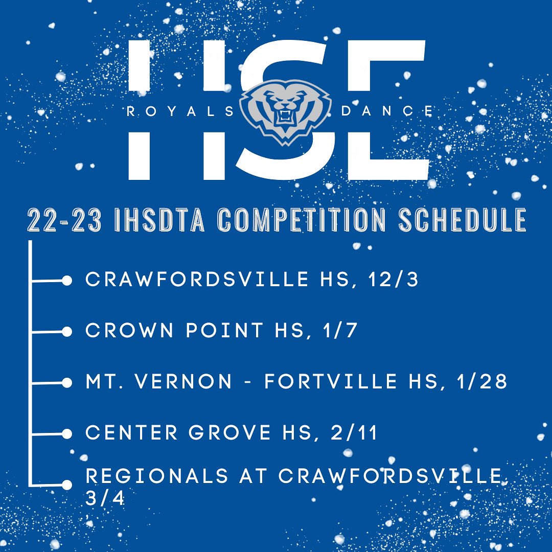 Competition season begins… ✨NOW✨ just three short days away from our first competition of the season, and we are EXCITED for the journey ahead! 💙 Save the dates now and come show your support of our hardworking program!