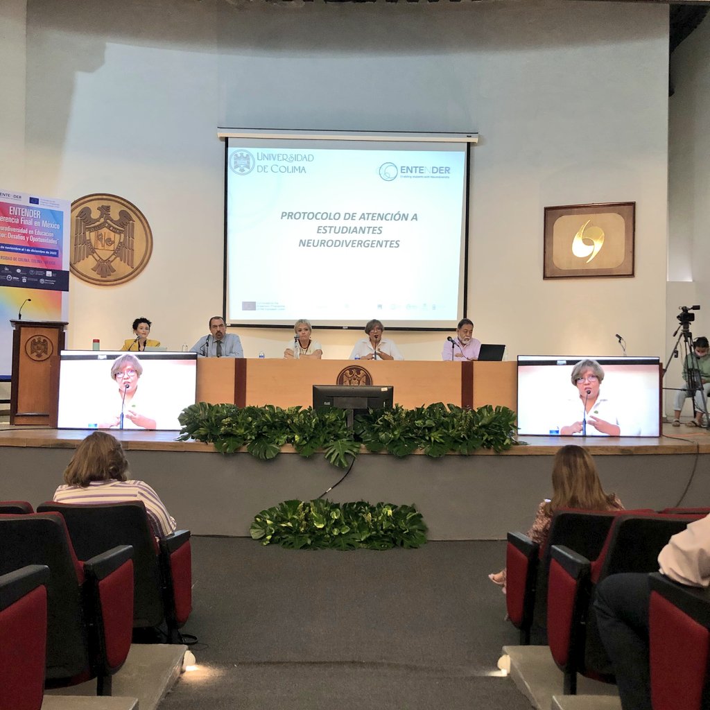 ProyEntender's tweet photo. Panel "Neurodiversidad y educación superior: redes de apoyo y protocolo" de la #ConferenciaENTENDER en @udec_oficial
#ENTENDERConference
#Neurodiversidad
#Neurodiversity
#ErasmusPlus
#EventosUdeC
@EUErasmusPlus
@CovUni_GLEA https://t.co/Rywu8yxi6e