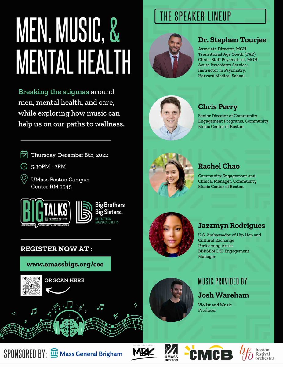 Looking forward to a community conversation on mental health and wellness next week with Big Brothers and Big Sisters! <a href="/emassbigs/">BBBS of Eastern Massachusetts</a> <a href="/harvardmed/">Harvard Medical School</a> <a href="/MassGenBrigham/">Mass General Brigham</a> <a href="/MassGeneralMDs/">Mass General MDs</a> <a href="/UMassBoston/">UMass Boston</a> #MentalHealthMatters #wellnessjourney #BostonStrong #Psychiatry