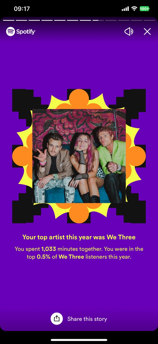 stefabbott97's tweet photo. I knew I listened to @wethreemusic a lot but didn’t realise it was this much! Thank you for the music!! Can’t wait to see you in Australia! #SpotifyWrapped https://t.co/uv0FJdKvQq