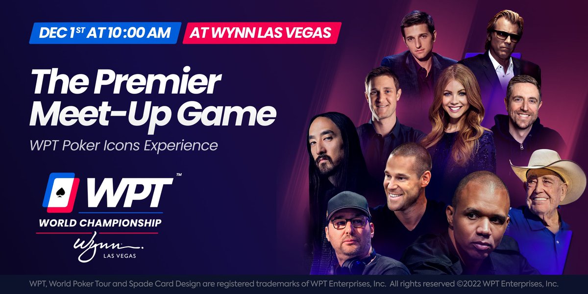 Playing <a href="/WPT/">World Poker Tour</a> Premier Meet Up Game <a href="/WynnPoker/">Wynn Poker Room</a> Thursday December 1