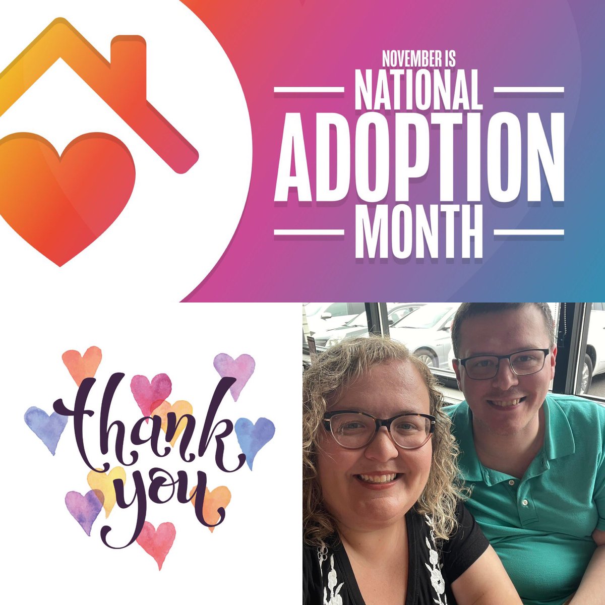 As National Adoption Month comes to a close, we just want to take a moment to thank everyone for their continued support on our adoption journey. Looking forward to the day we can all celebrate us welcoming a child into our home! 💕
#nationaladoptionmonth #november