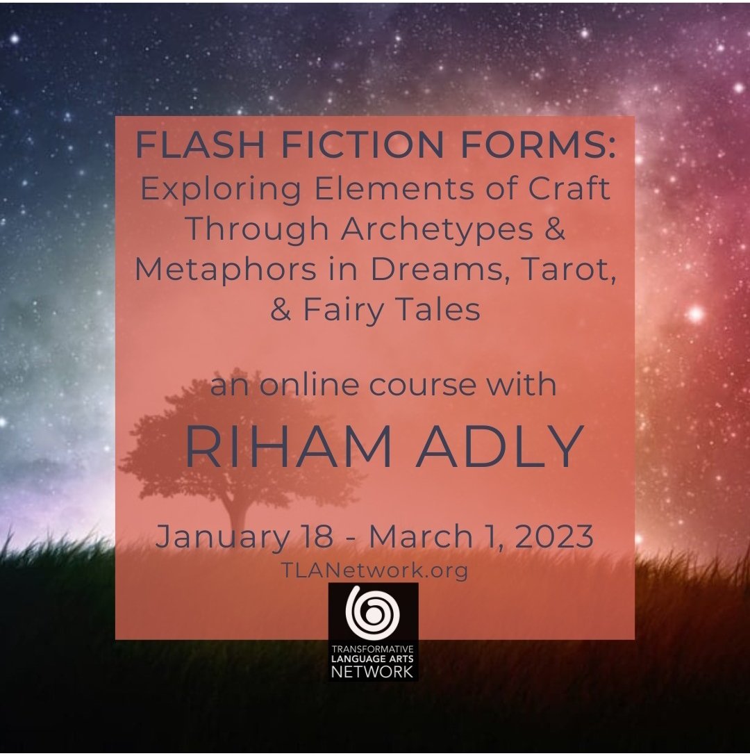 RoseInink's tweet image. I had a lot of fun planning and designing my upcoming course : " Flash Fiction Forms: Exploring Elements of Craft through Archetypes and Metaphors in Dreams, Tarot,  and Fairy Tales " 
This 6 week course starts January 18.  I'm teaching with@TLANetwork 

tlanetwork.org/event-4948100
