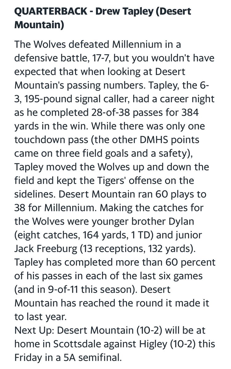 DMWolvesFB's tweet photo. We see you @drewtapley2 ! https://t.co/PUcX2YQZs3