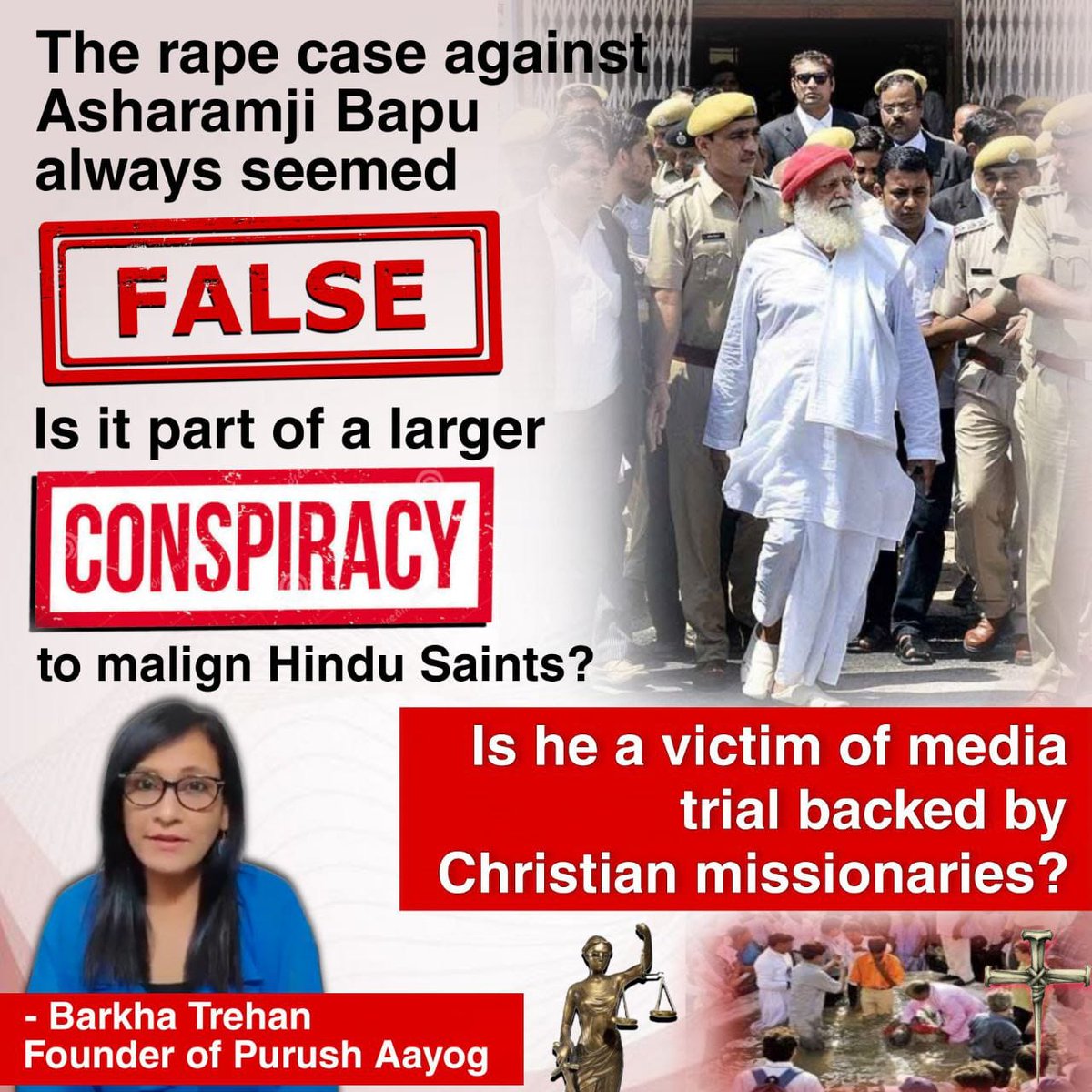 himanis494's tweet photo. @RajokriAshram Unacceptable because our Sanatana Dharma Saviour Sant Shri Asharamji Bapu is tolerating 
#10YearsOfInjustice ?? Why so much partiality only with Hindu Saint?.
Itihaas Yaad Rakhega ki nirdosh pujya sant ko jail mei dala ? 
Where Is Justice For All? https://t.co/ydmjPLRPfH