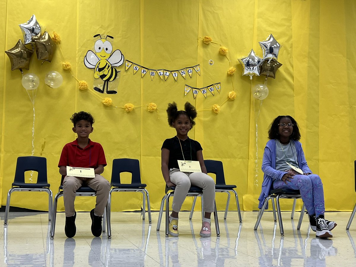So proud of all the scholars who competed in the spelling bee today, but especially my own 3rd graders. They worked so hard. 🐝