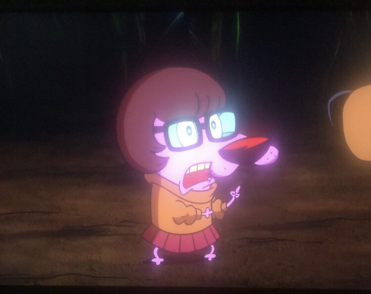 E esse cosplay que o #CoragemOCaoCovarde fez da Velma? 😅😅 #Crossover #HBO #ScoobyDoo #Desenho