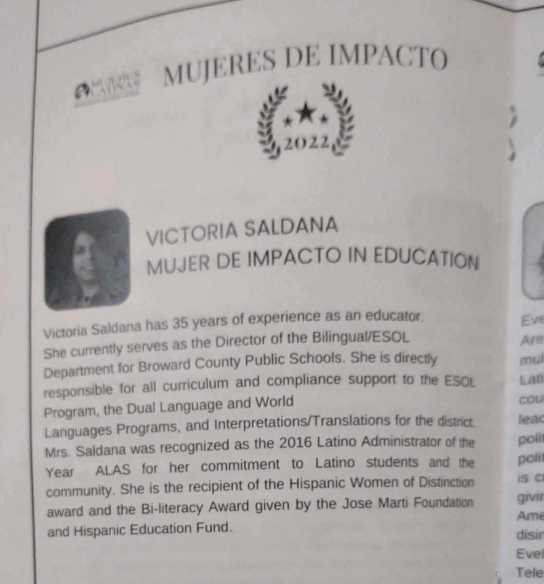Our incredible Director <a href="/VickySaldala/">Vicky Saldala</a> was honored as a Mujer de Impacto in Education on her birthday! Congratulations on this special recognition &amp; Happy Birthday 🎊🎉 <a href="/browardschools/">Broward Schools</a>