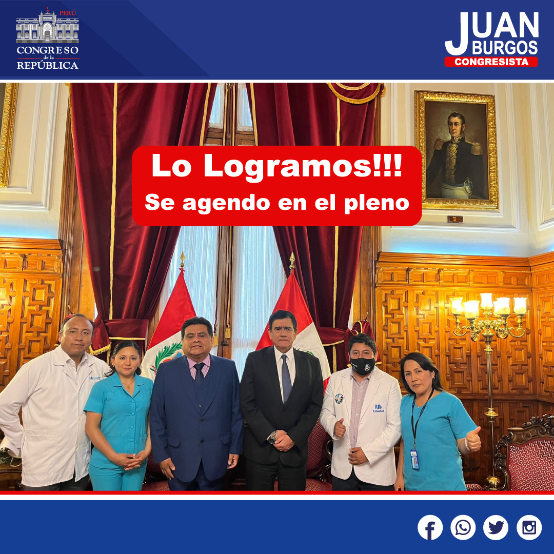 JuanBurgos2021's tweet photo. Coordinamos la ampliación en el pleno para debatir el Proyecto de Ley de mi autoría  N° 2875/2022-CR. "LEY 
Lo logramos !!! 
Sinassc 728
#CasNuncaMas #CongresoDeLaRepública #juanburgos https://t.co/FJYV9Ima18