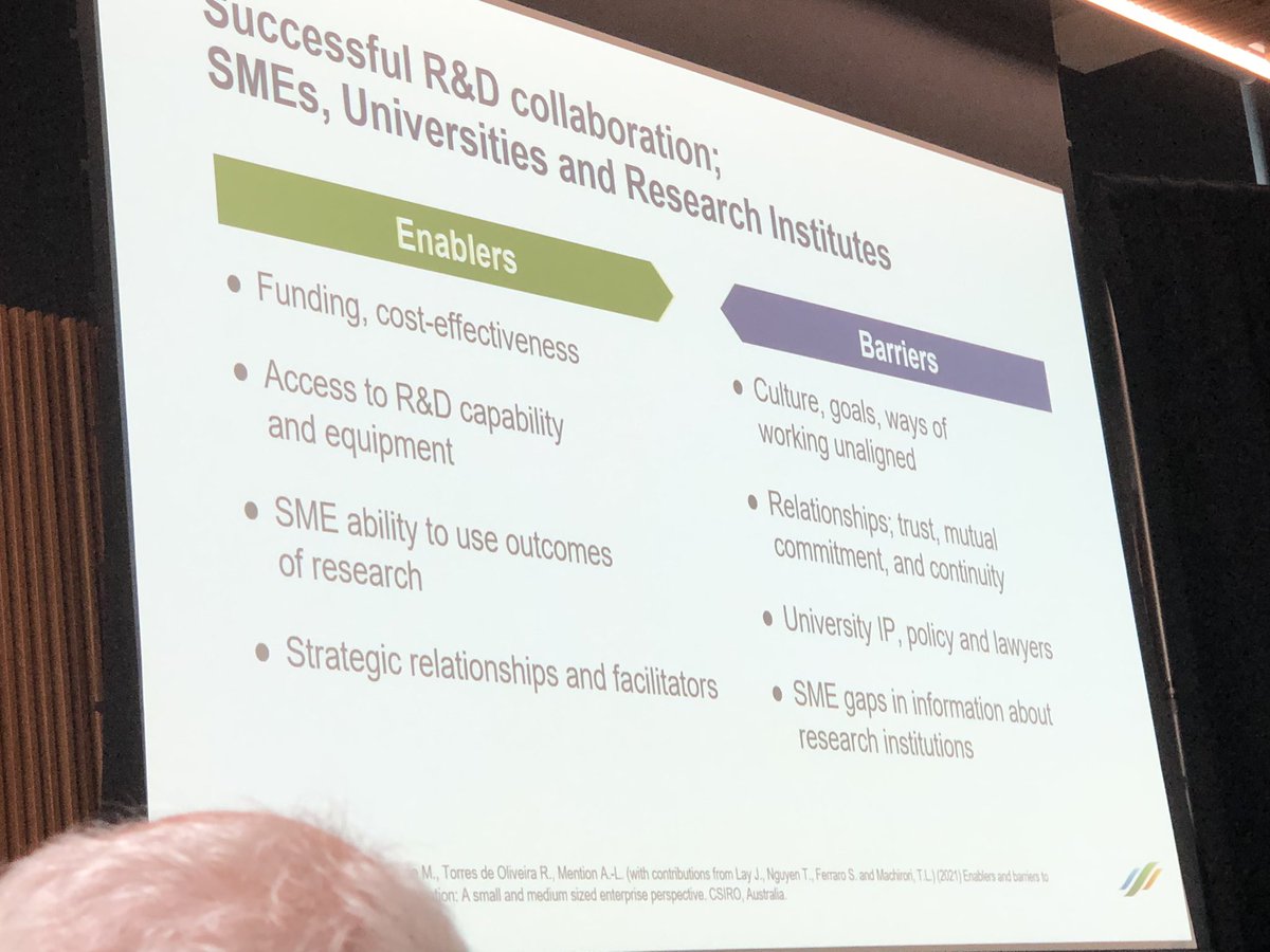 JuliaPlayford's tweet photo. Robert Mullins Director of the Future Food Systems CRC presents on the issues with SME collaborations and the processes the CRC does to support the relationships @QUT https://t.co/Bqx4ryhOPR