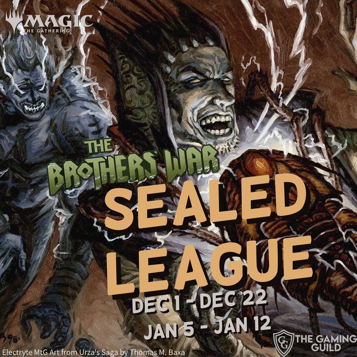 EvGamingGuild's tweet photo. Sealed league starts tomorrow! December 1st at 6:30pm

For more info or to sign up visit our website:
https://t.co/T6Yo14aHbW https://t.co/HUXvLFyIQ7