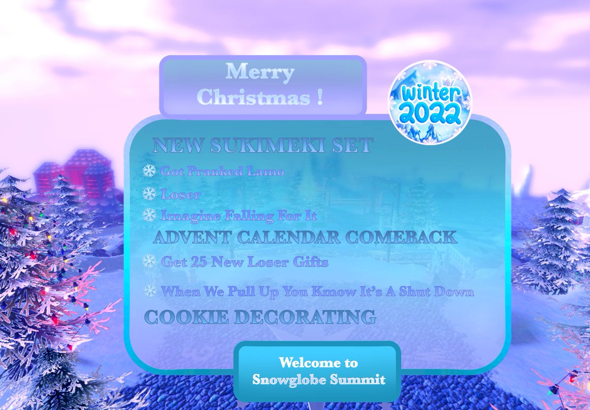 RoyaIeHighVaIks's tweet photo. ❄️Time to put on your fuzzy boots!❄️

Snowglobe Summit has now returned from last year!✨

25 New Advent Calendar Accessories by: Kim Jisoo❄️
 
New Winter Set By: Jennie Kim ✨

#royalehigh 

Read bio https://t.co/Wrt4wJ1rIx