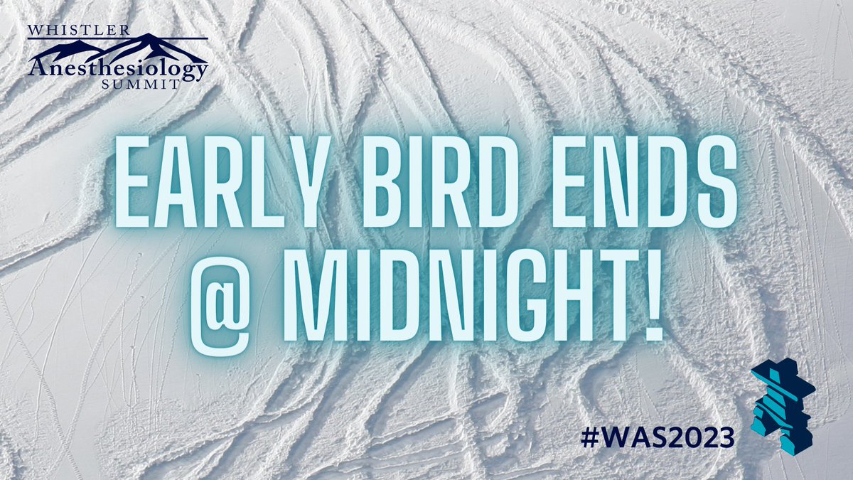 #WAS2023 REMINDERS ▶ Early bird rates and abstract submissions close tonight! Visit us for more information and to see the recently released full program schedule: bit.ly/was2023