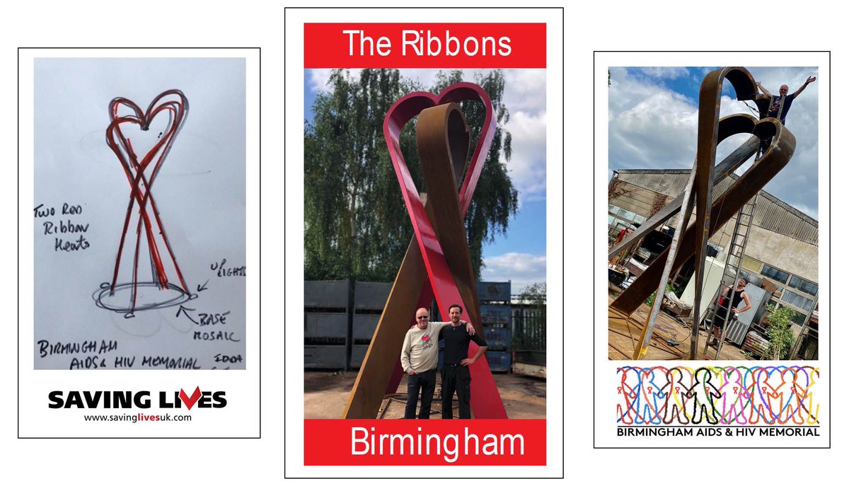 SavingLivesUK's tweet photo. It’s #WorldAIDSDay2022  &amp; today #TheRibbons Memorial will be unveiled in #BIRMINGHAM 

@DocSteveTaylor says:

“#HIV IS NOT OVER” 

“This needs to be a visible reminder to everyone that HIV knows no boundaries”

“We simply have to Test more”

Read 👇🏼

https://t.co/a9GdW1JBLF https://t.co/AwEOzkh36G