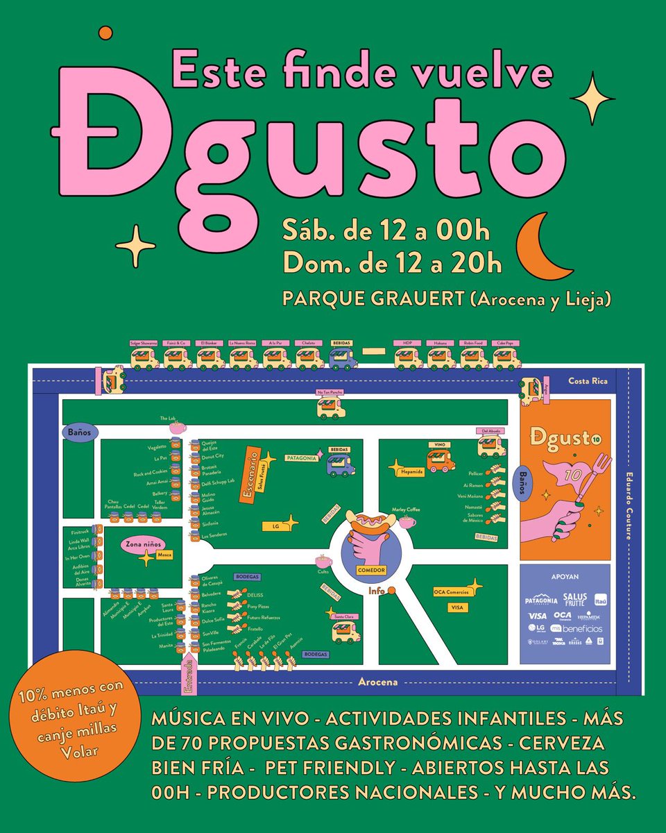 HepamidaUy's tweet photo. Este finde venite a graffitear con nosotros, @gallinoart y la genia de #MIN8 en el festival gastronómico DeGusto en el Parque Grauert 😎 https://t.co/OBSt1rHmZo