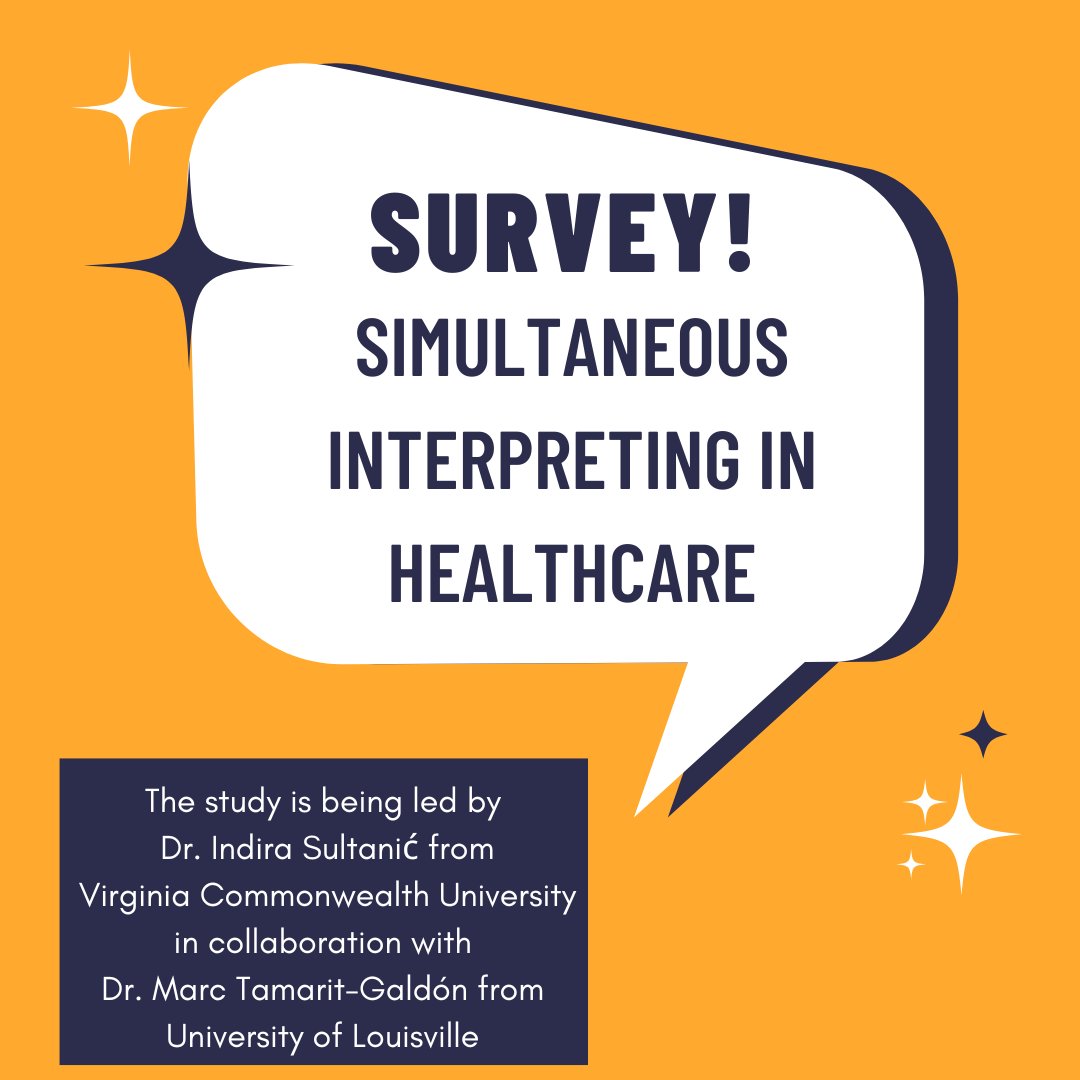 CCHI encourages all eligible interpreters to participate in this important research study on Simultaneous Interpreting in Healthcare! Complete the survey: ecs.page.link/EfX9Z Addtl project information &amp; how the findings will be used is available at the survey link.