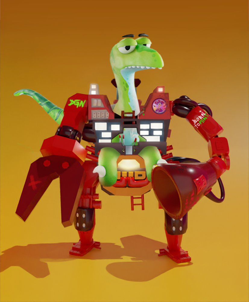 Jrej_dev's tweet photo. You think you've seen all the #ClaynoRaptors?
I'm pretty sure you never met the Titan Raptor before! 
LF RAWR!

Little mash-up between @Claynosaurz and my own 3D collection @TitanDogsNFT. What other stickers should I add on the Titan? @RaptorsDAO any ideas?

#Solana #RaptorsDAO https://t.co/wXDbVNKFDm