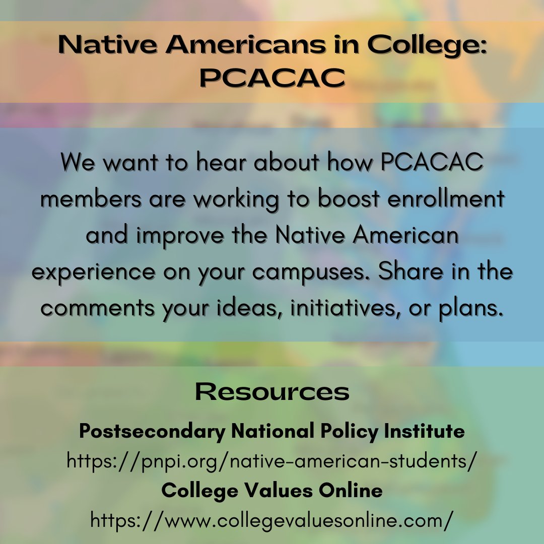 PCACAC's tweet image. #NativeAmericanHeritageMonth2022
#NativeAmericansinCollege