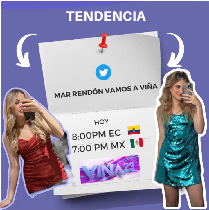 TeamMarGye's tweet photo. Marcianes hoy tenemos una cita a las 8:00pm 🇪🇨 y 7:00pm 🇲🇽 para lograr que nuestra reina  @MarRendonMusica vaya al Festival de Viña del Mar @elfestival  🫶🎼🌠
La tendencia es con la frase: 
MAR RENDÓN VAMOS A VIÑA

Dinámica:
40 comentarios por persona
100 RT y favs https://t.co/47s456AsJz