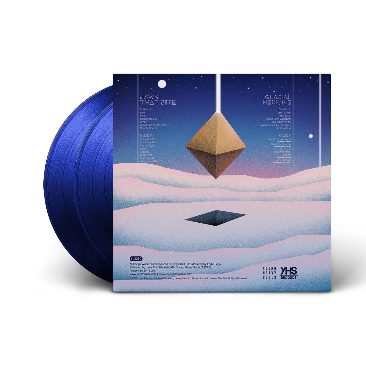We’re happy to share that <a href="/JawsThatBite/">Jaws That Bite 🪐</a>’s “Glacial Medicine (Deluxe)” – featuring remixes from <a href="/Daedelus/">Daedelus</a>, <a href="/muxmool/">Old Man Raver</a>, #PeaceToMateo, <a href="/noertheboy/">Noer the Boy</a> and <a href="/megapowersmusic/">Mega Powers</a> – vinyl will start shipping on #BandcampFriday (December 2nd) 🥏

Get first dibs on a copy: youngheavysouls.com/store/jaws-tha…