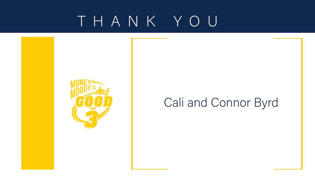 jmoods13's tweet photo. Thank you to Cali and Connor Byrd for being my #Goodfor3 Week #12 vs. Ohio State partner! Your support of pediatric cancer research at @mottchildren means so much. #GoBlue https://t.co/XMQATalBCx https://t.co/K280xpSR9e
